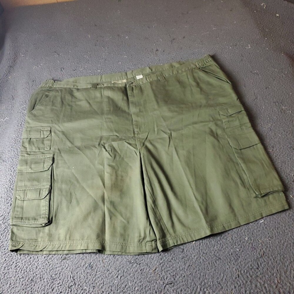 Boulder Creek Trading Mens Size 56 Cargo Shorts Big Tall Green Cotton Chino Khak